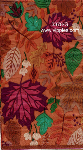 AT-3378-G.1 Dark Leaves Autumn Guest Napkin for Decoupage