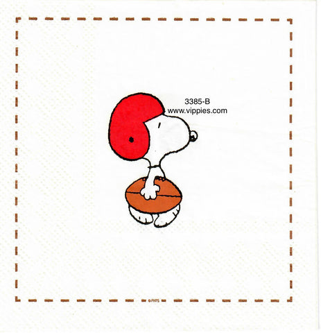 AT-3385-B Snoopy Football Napkin for Decoupage