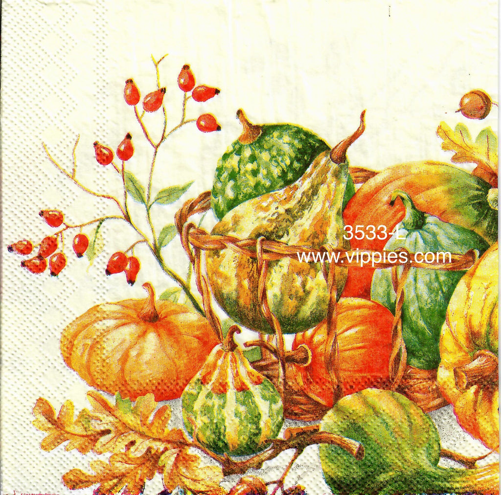 AT-3533-L Gourds Pile Napkin for Decoupage