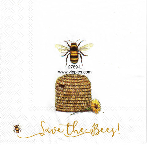 BB-2789-L Save the Bees Hive Napkin for Decoupage