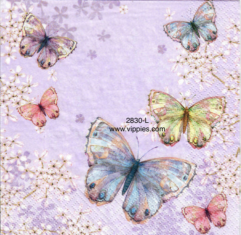 BB-2830-L Butterflies Blossoms Napkin for Decoupage