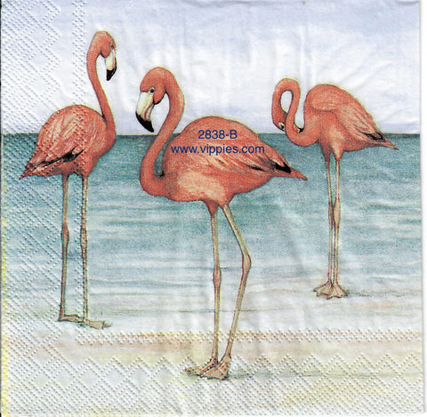 BB-2838-B Three Flamingos Napkin for Decoupage