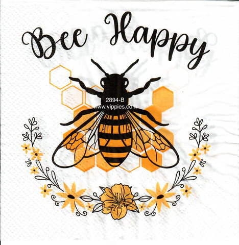 BB-2894-B Bee Happy Big Bee Napkin for Decoupage