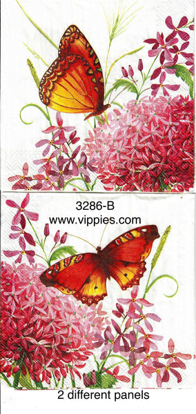 BB-3286-B Butterfly Allium Napkin for Decoupage