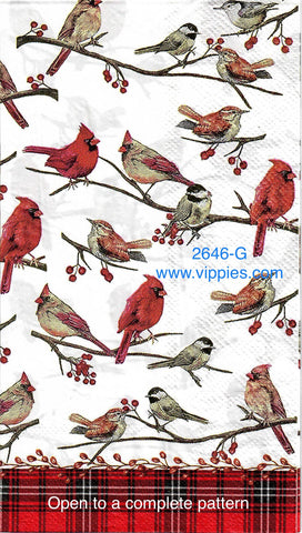 Birds and Holly Decoupage Napkins – Ninnys Napkins