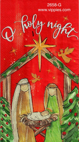 C-2658-G O Holy Night Nativity Guest Napkin for Decoupage