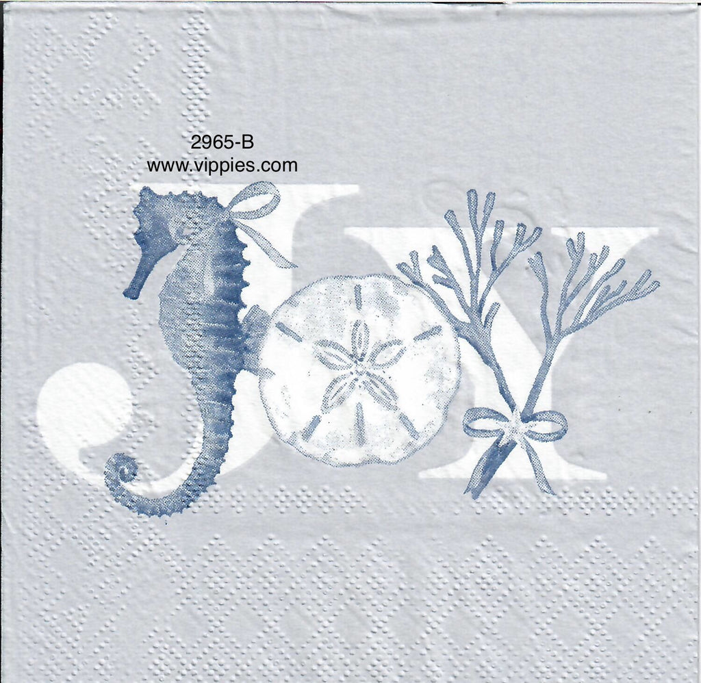 C-2965-B Joy Seahorse Napkin for Decoupage