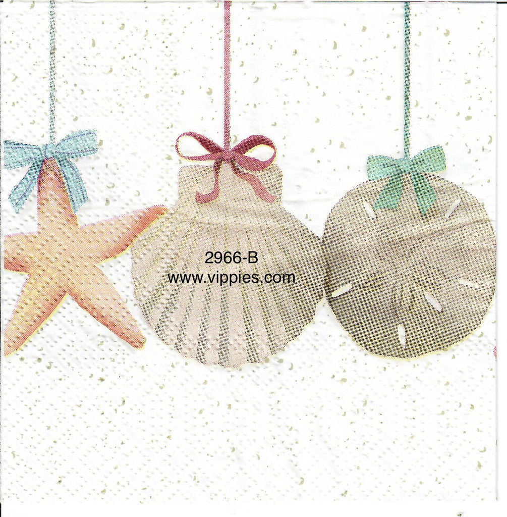 C-2966-B Shell Ornaments Napkin for Decoupage