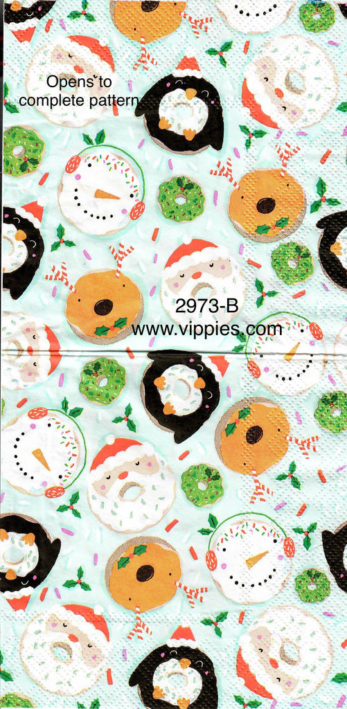 C-2973-B Holiday Donuts Napkin for Decoupage