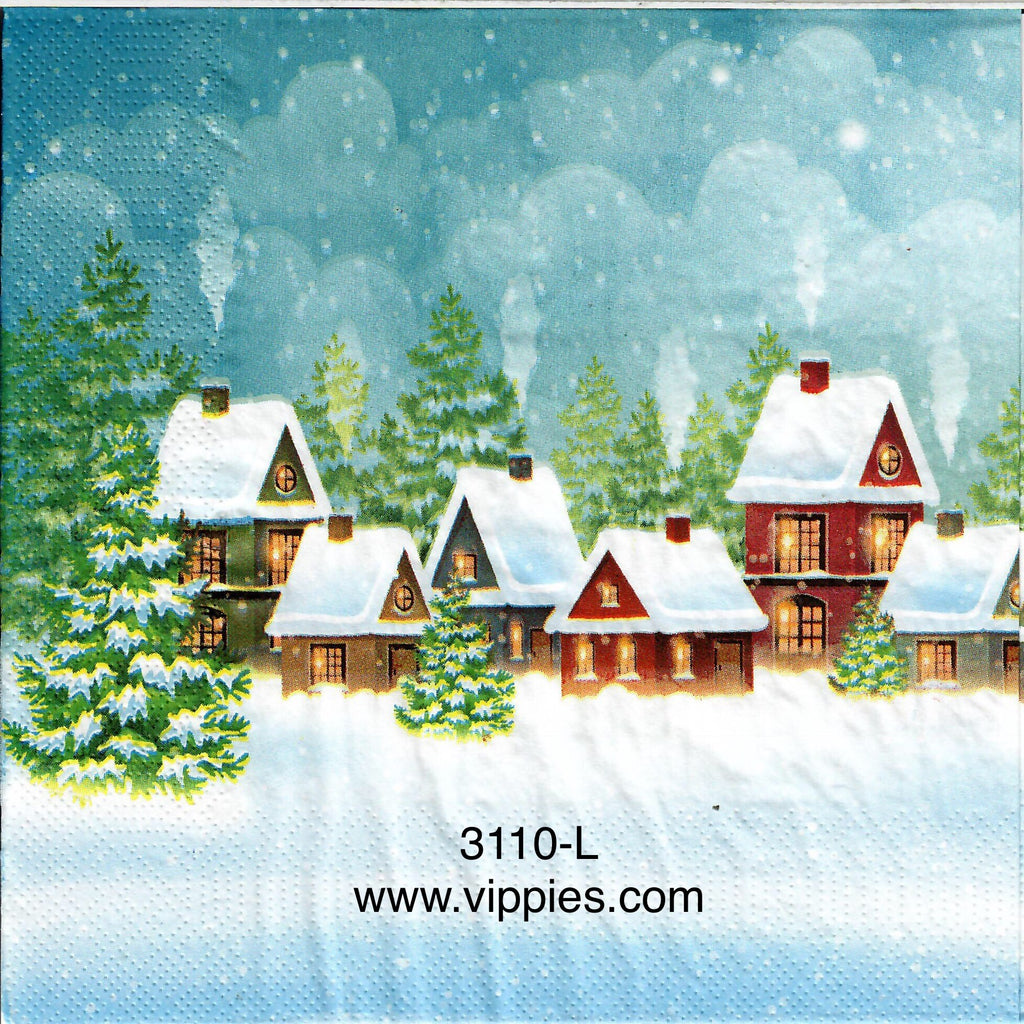 C-3110-L Quiet Village Napkin for Decoupage