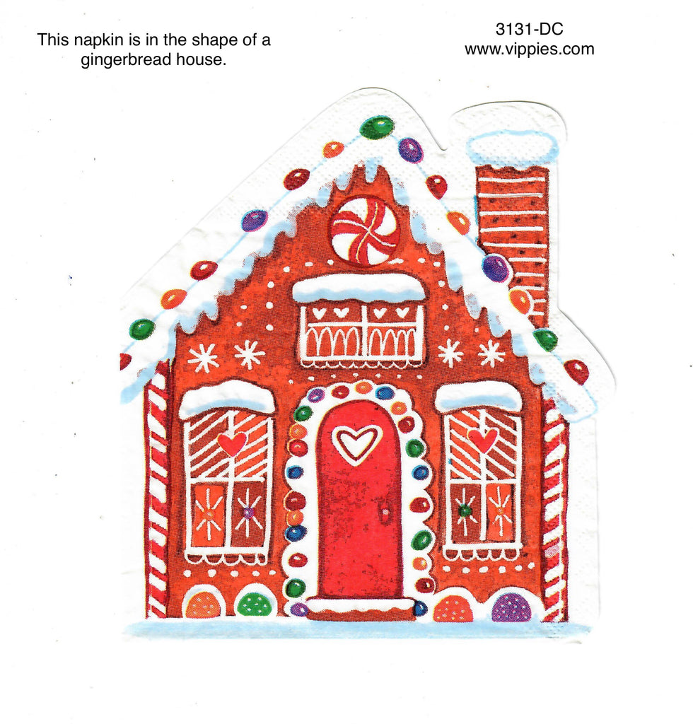 C-3131-DC Gingerbread House Die Cut Napkin for Decoupage