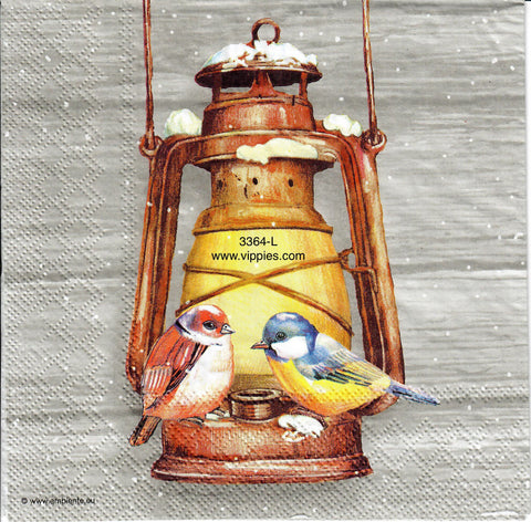 C-3364-L Birds Lantern Napkin for Decoupage