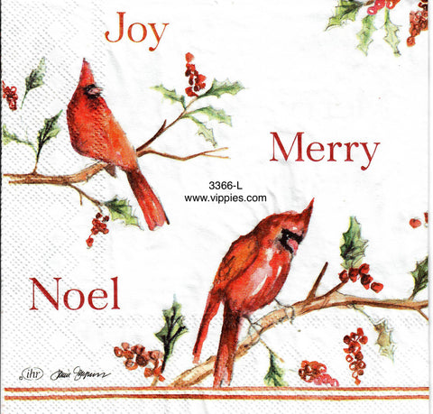 C-3366-L Cardinals Joy Napkin for Decoupage
