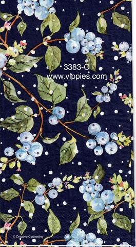 C-3383-G Winter Berries Guest Napkin for Decoupage