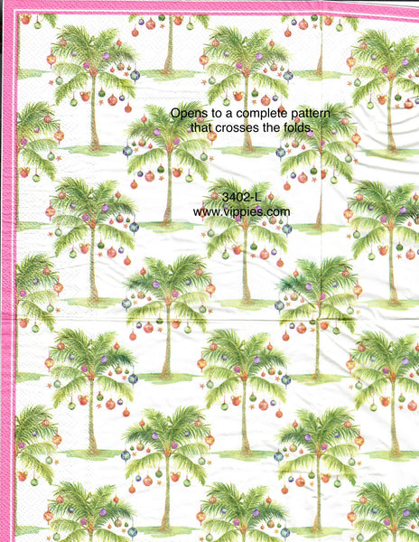 C-3402-L-S Set of 2 Palm Trees Ornaments Luncheon Napkin for Decoupage