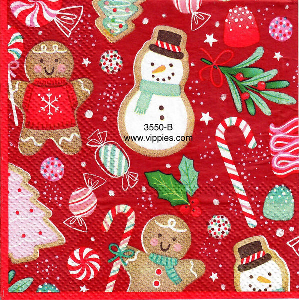 C-3550-B Christmas Sweets Napkin for Decoupage