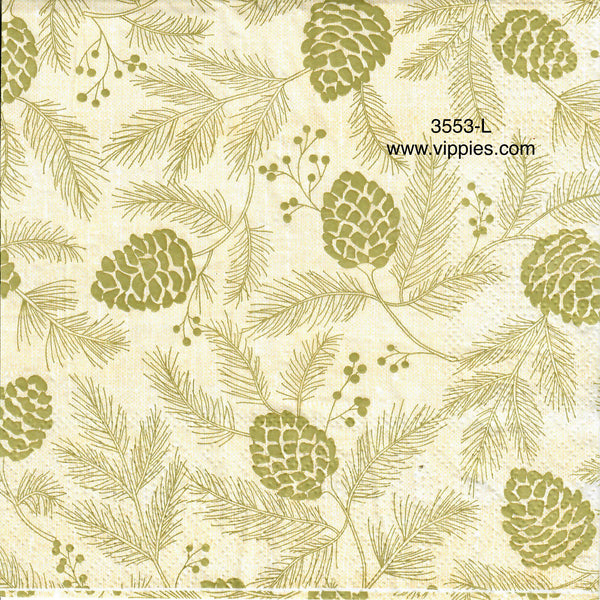 C-3553-L Pine Cones Pine Branches Napkin for Decoupage