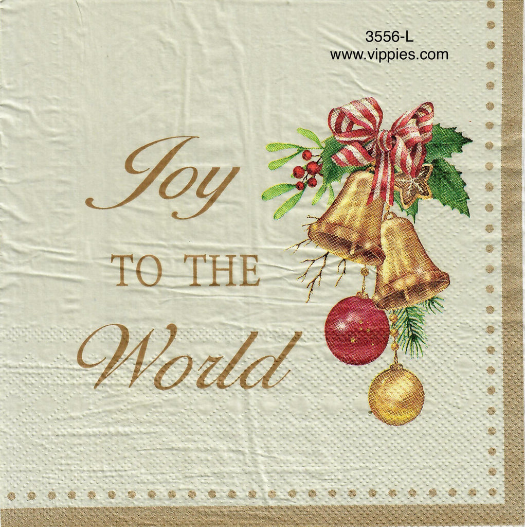 C-3556-L Joy Bells Napkin for Decoupage