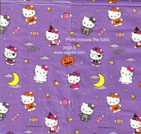 CTN-3502-G Hello Kitty Costumes Guest Napkin for Decoupage