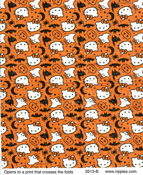 CTN-3513-B Hello Kitty Ghost Print Napkin for Decoupage