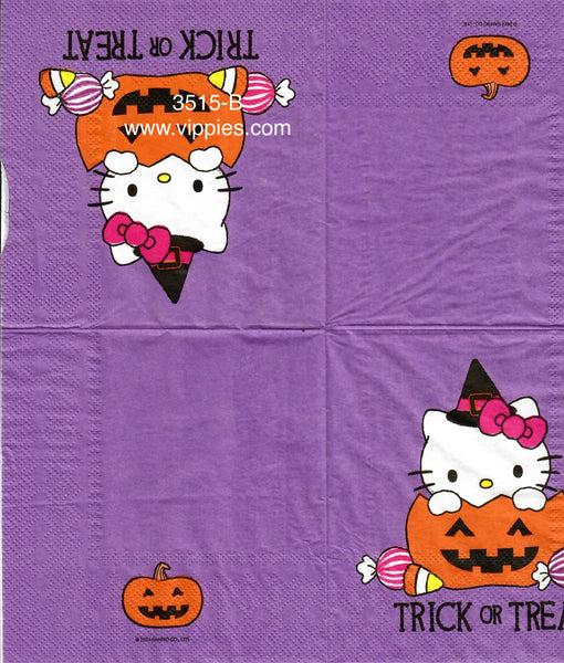 CTN-3515-B Hello Kitty Pumpkin Beverage Napkin for Decoupage