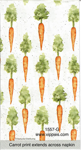 EAST-1557-G Carrot Rows Guest Napkin for Decoupage