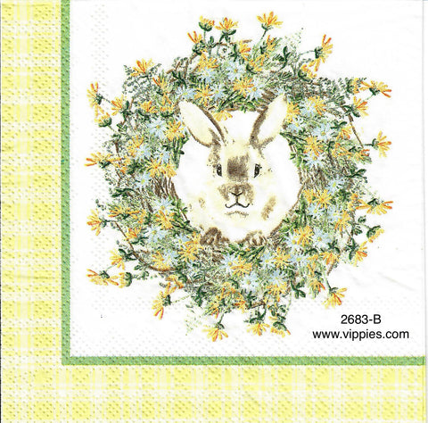 886) TWO Individual Paper Luncheon Decoupage Napkins - CHICKS EASTER BUNNY  EGGS