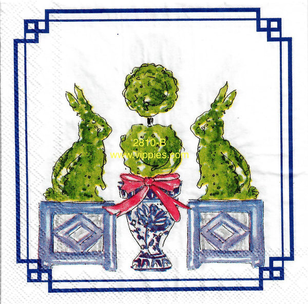 EAST-2810-B Rabbit Topiaries Napkin for Decoupage – Vippies Designs