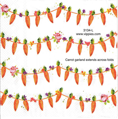 EAST-3134-L Carrot Garland Napkin for Decoupage