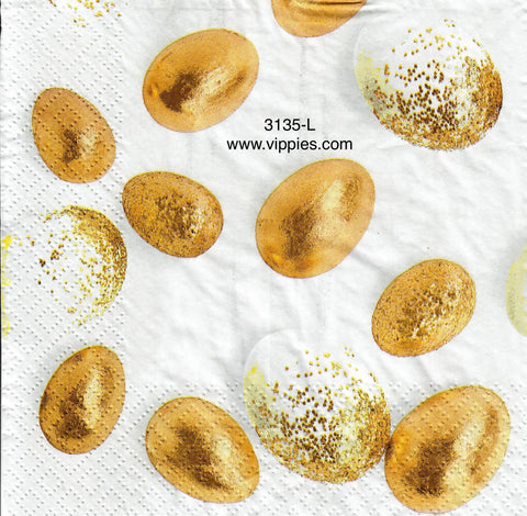 EAST-3135-L Golden Eggs Napkin for Decoupage