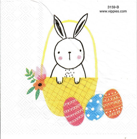 EAST-3159-B Cartoon Bunny Eggs Napkin for Decoupage