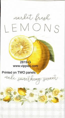 FD-2819-G Market Fresh Lemons Guest Napkin for Decoupage