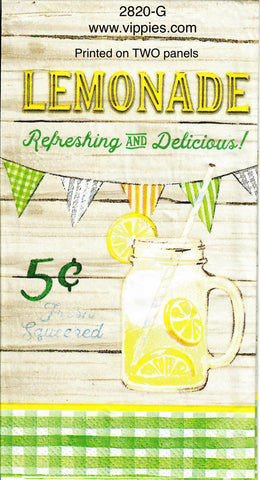 FD-2820-G Lemonade Pennants Guest Napkin for Decoupage
