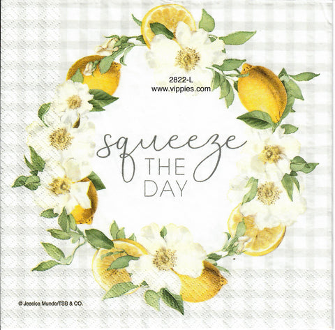 FD-2822-L Squeeze the Day Wreath Napkin for Decoupage