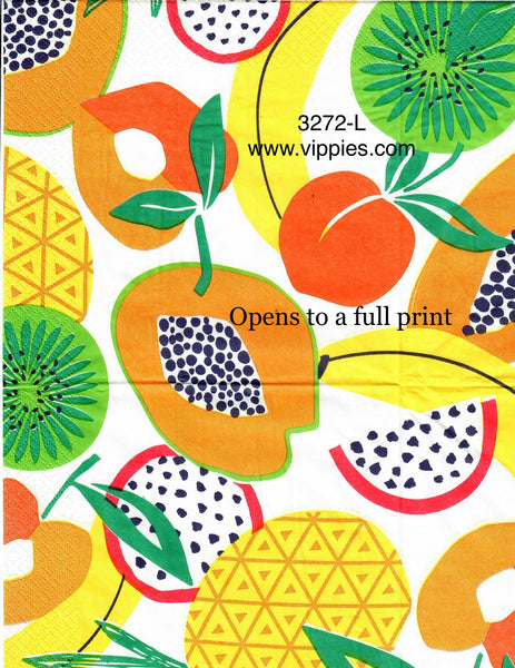 FD-3272-L Abstract Large Fruit Napkin for Decoupage