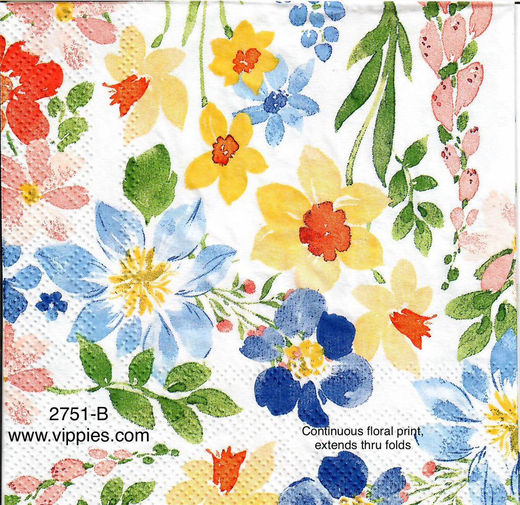FL-2751-B Spring Floral Napkin for Decoupage