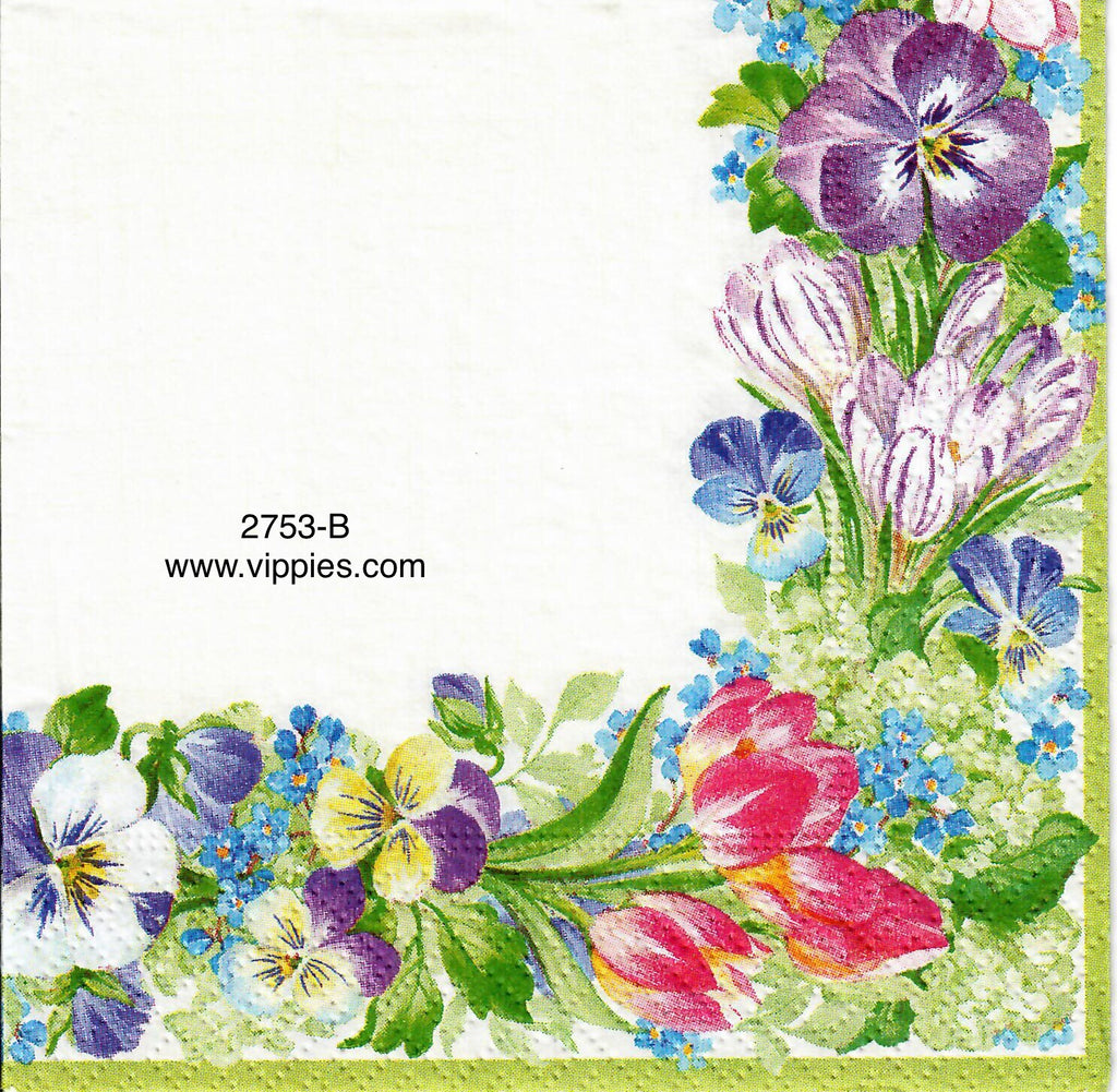 FL-2753-B Early Spring Floral Napkin for Decoupage