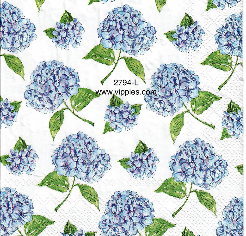 FL-2794-L Small Blue Hydrangeas Napkin for Decoupage