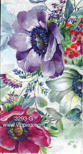 FL-3293-G Large Florals Guest Napkin for Decoupage
