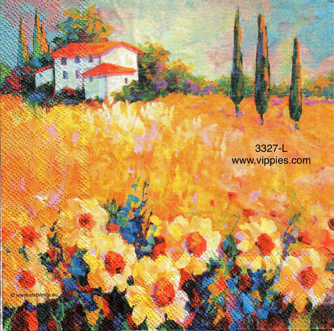 FL-3327-L Field Flowers Cottage Napkin for Decoupage