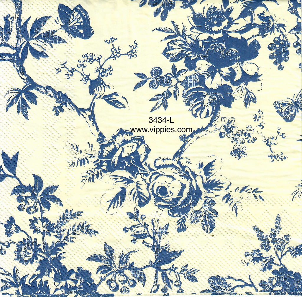 FL-3434-L Blue Roses Napkin for Decoupage