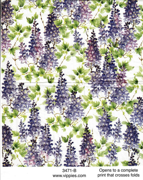FL-3471-B Wisteria Napkin for Decoupage