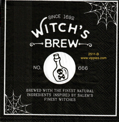 HWN-2511-B Witch's Brew No. 666 Napkin for Decoupage