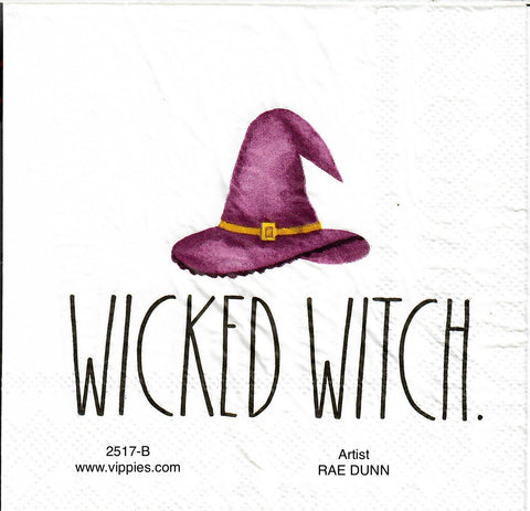 HWN-2517-B RD Wicked Witch Hat Napkin for Decoupage