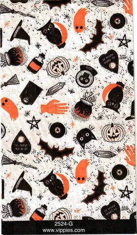 HWN-2524-G Halloween Allover Print Guest Napkin for Decoupage