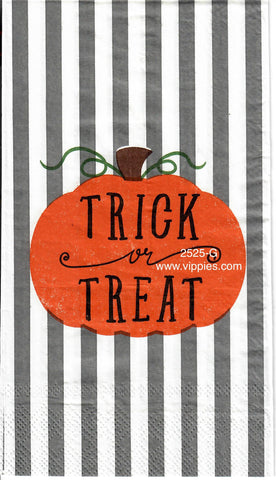 HWN-2525-G Trick or Treat Stripes Guest Napkin for Decoupage