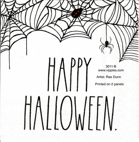 HWN-3011-B Rae Dunn Happy Halloween Webs Napkin for Decoupage