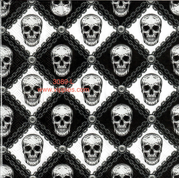 HWN-3089-L Skulls Diamonds Napkin for Decoupage