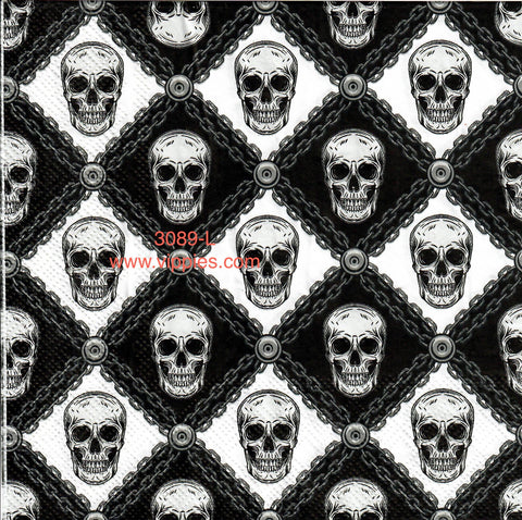 HWN-3089-L Skulls Diamonds Napkin for Decoupage