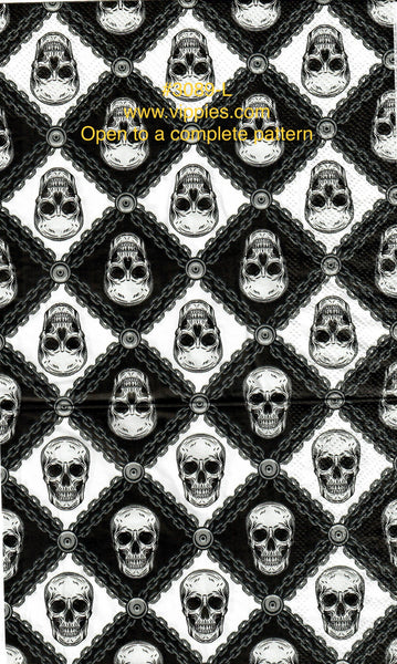 HWN-3089-L Skulls Diamonds Napkin for Decoupage